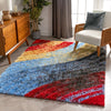 Mojave Red Modern 3D Textured Shag Rug By Chill Rugs