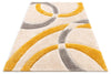 Bevel Yellow Modern Geometric 3D Textured Shag Rug