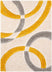Bevel Yellow Modern Geometric 3D Textured Shag Rug