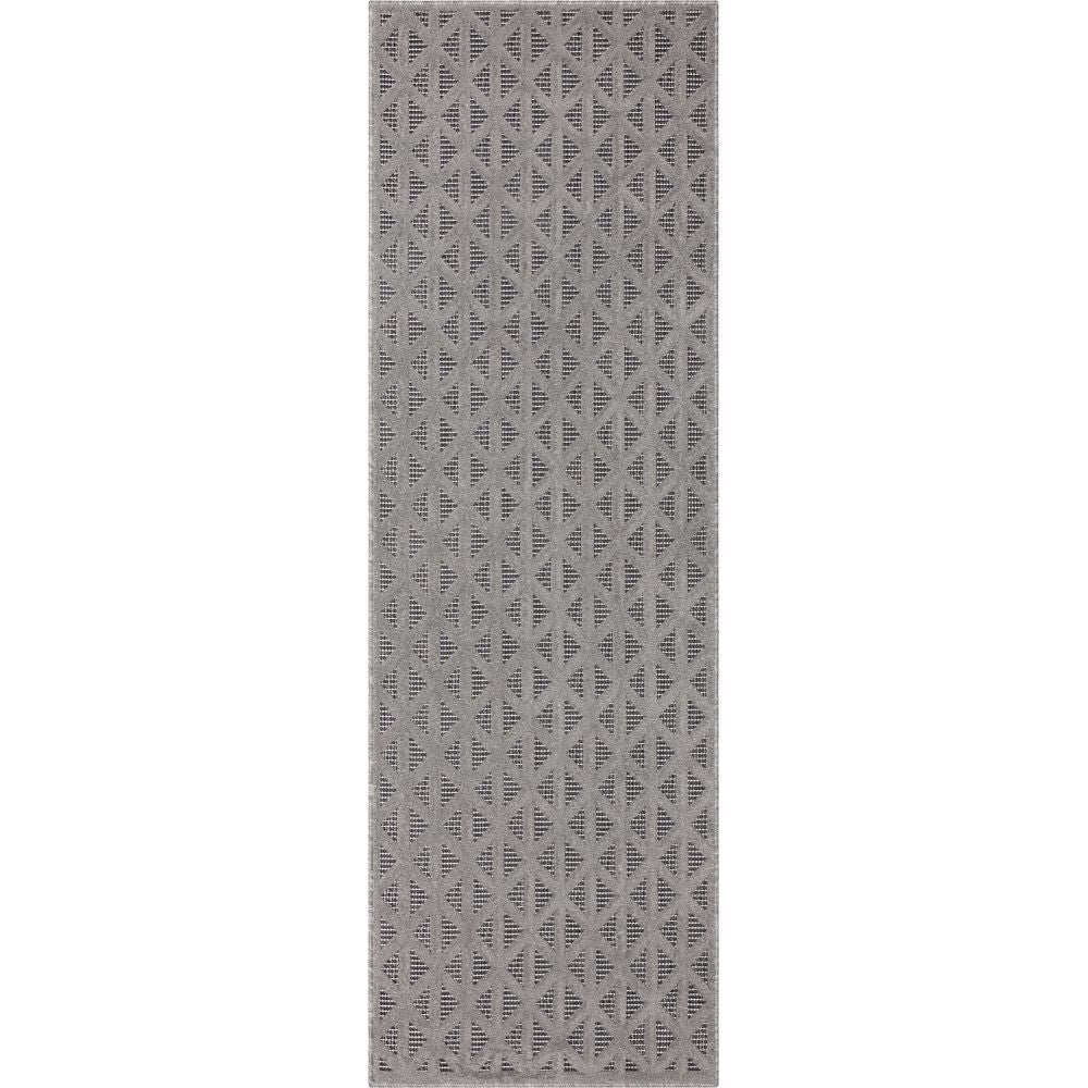 Ciel Modern Geometric Indoor/Outdoor Grey High-Low Rug