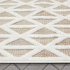 Ciel Modern Geometric Indoor/Outdoor Brown High-Low Rug