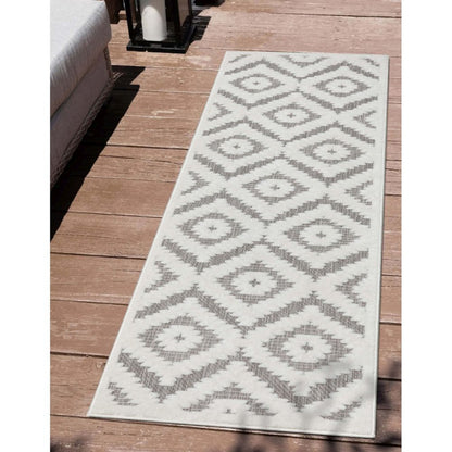 Keiko Tribal Moroccan Indoor/Outdoor Grey High-Low Rug