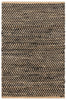 Willow Jute Chevron Natural Black Hand-Woven Chunky-Textured Rug