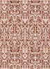 Ahote Vintage Floral Damask Pattern Rust Textured Rug