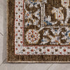Creo Vintage Floral Oriental Persian Brown Textured Rug