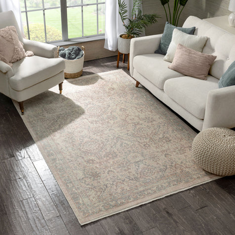 Zocalo Global Vintage Oriental Distressed Cream Rug By Chill Rugs