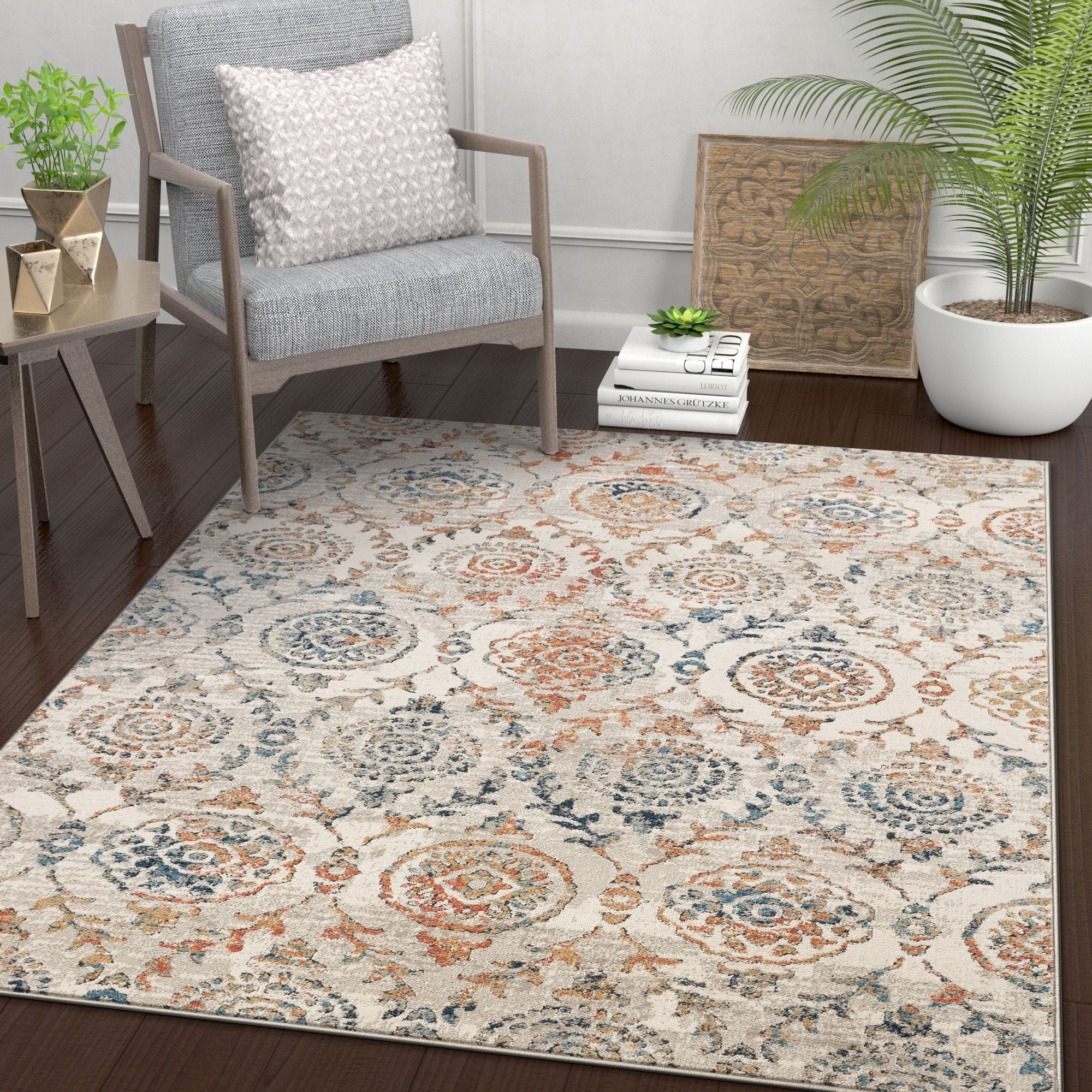 Baird Modern Ogee Ivory Rug