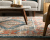 Kata Vintage Medallion Blue Rust Rug