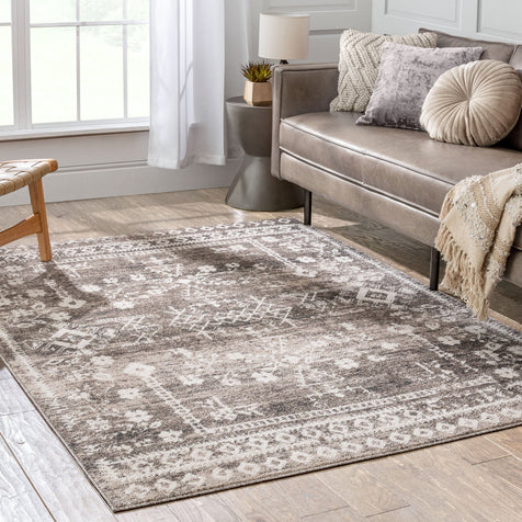Terni Vintage Tribal Medallion Beige Rug