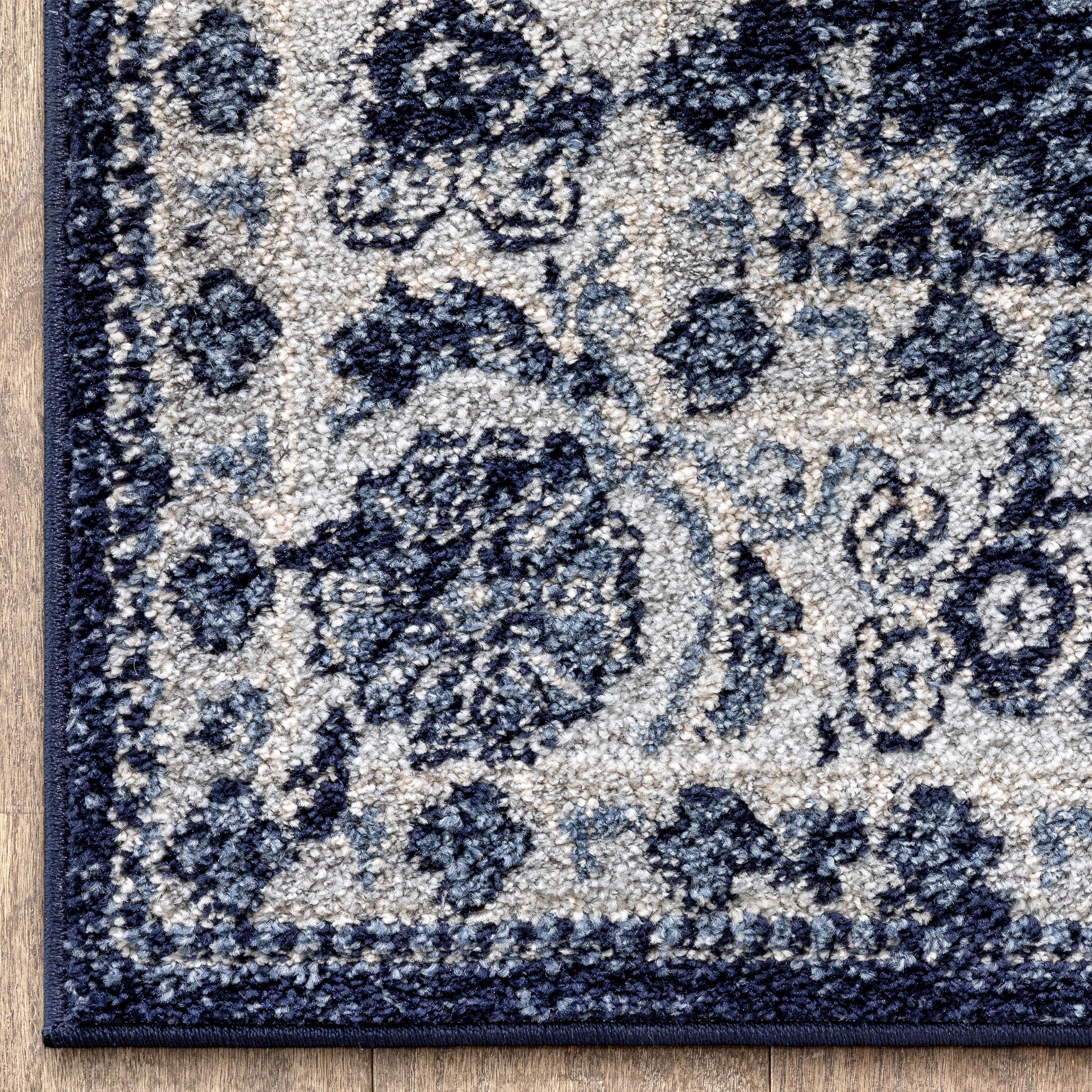 Monza Vintage Medallion Oriental Blue 7'10" x 9'10" Rug