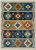 Noble Southwestern Tribal Diamond Pattern Blue Rug