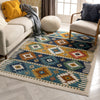 Noble Southwestern Tribal Diamond Pattern Blue Rug