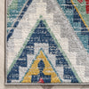 Meridian Southwestern Diamond Pattern Grey Blue Distressed Rug