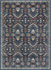 Caldwell Floral Oriental Pattern 5'3" x 7'3" Blue Distressed Rug