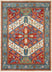 Musta Ivory Traditional Medallion Border Rug