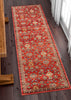 Arya Crimson Traditional Oriental Distressed Rug