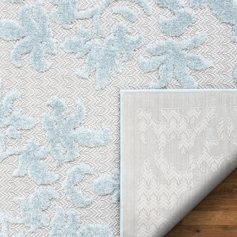 Lea Blue Victorian Floral Rug 7'10" x 10'6"