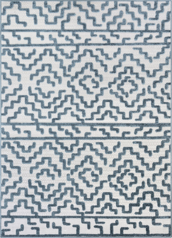 Katrin Blue Contemporary Geometric Rug