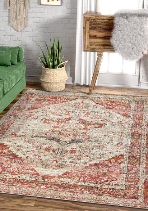 Celesita Blush/Ivory Traditional Vintage Rug 20" x 31"