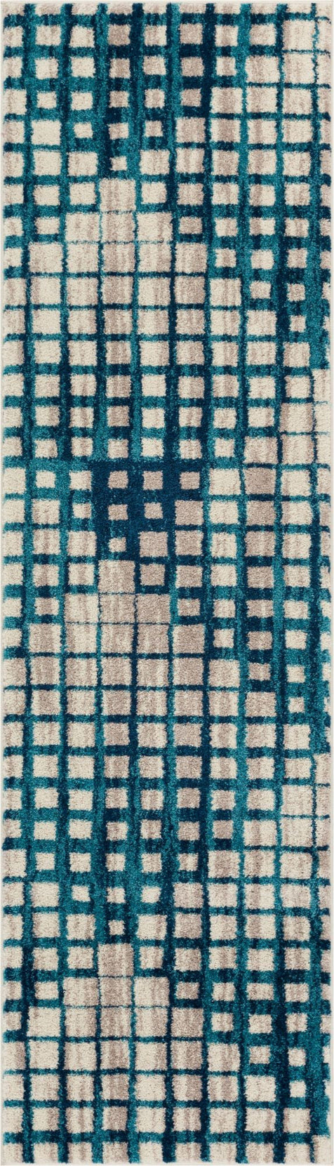Fortuna Blue Mid-Century Modern Rug