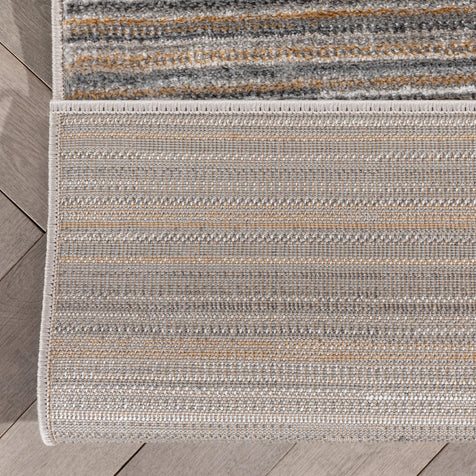 Custom Size Runner Giselle Moroccan Abstract Stripe Grey Rust Choose Your Width x Choose Your Length Hallway Runner Rug