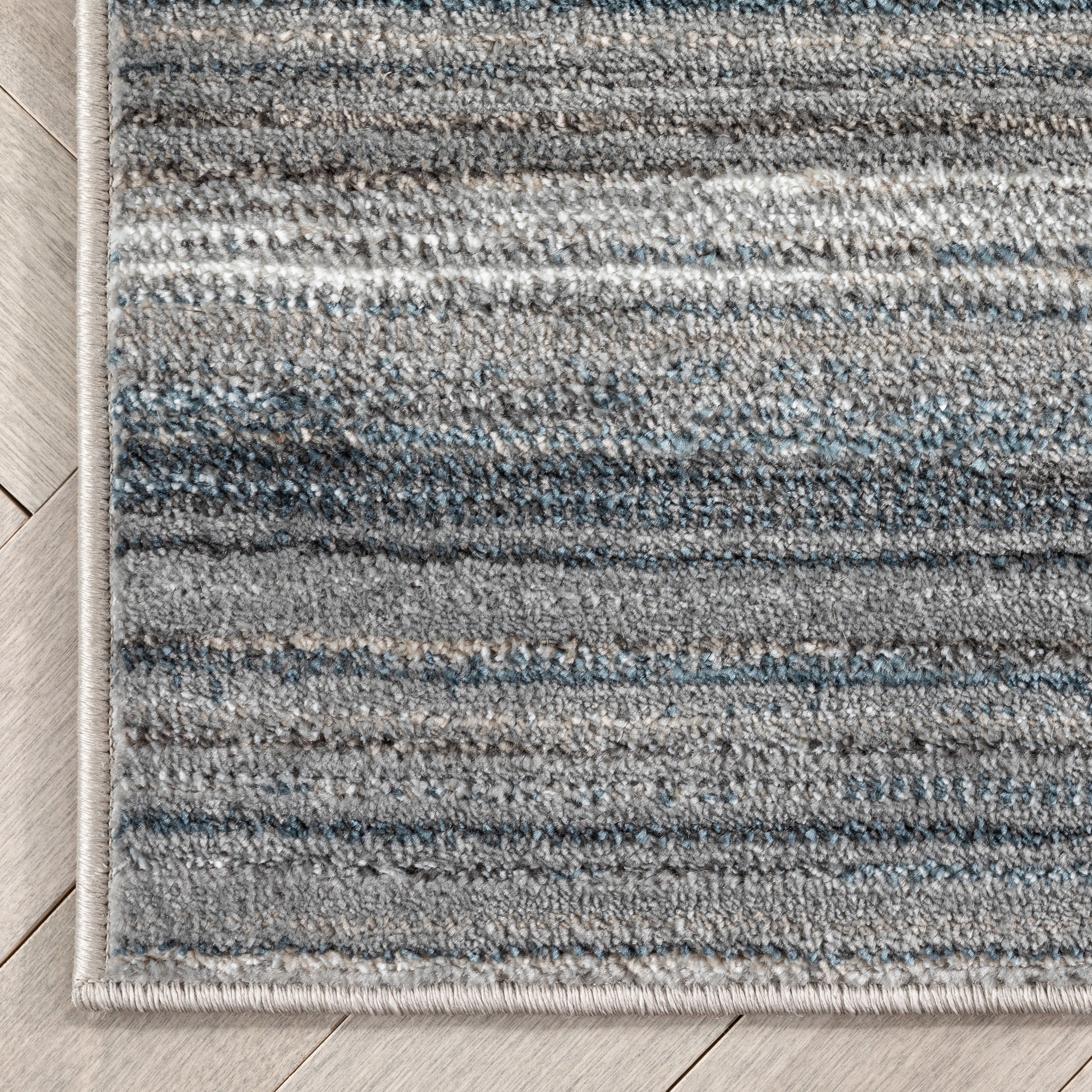 Giselle Modern Abstract Striped Grey Rug