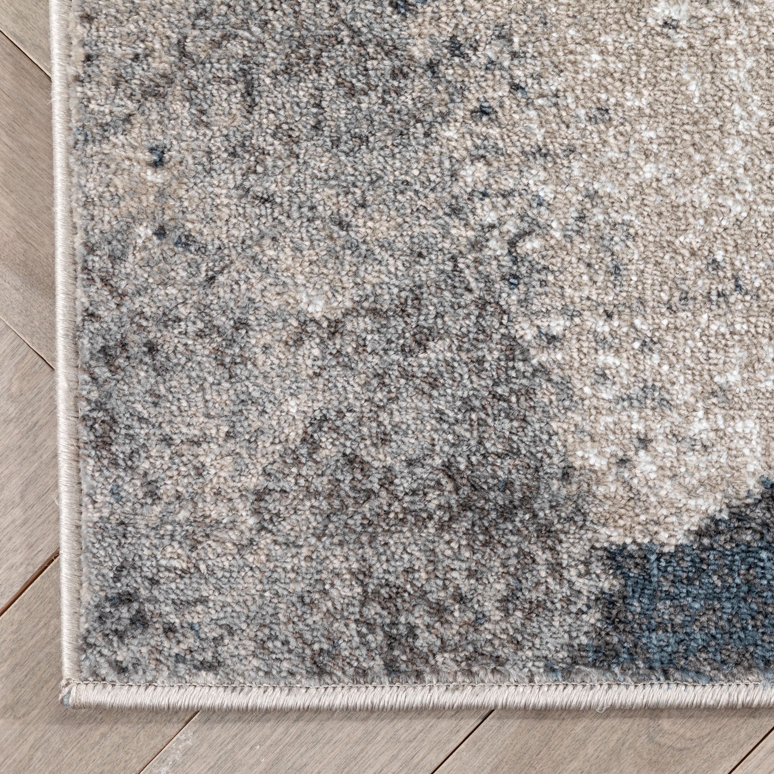 Kye Modern Abstract Geometric Grey Rug