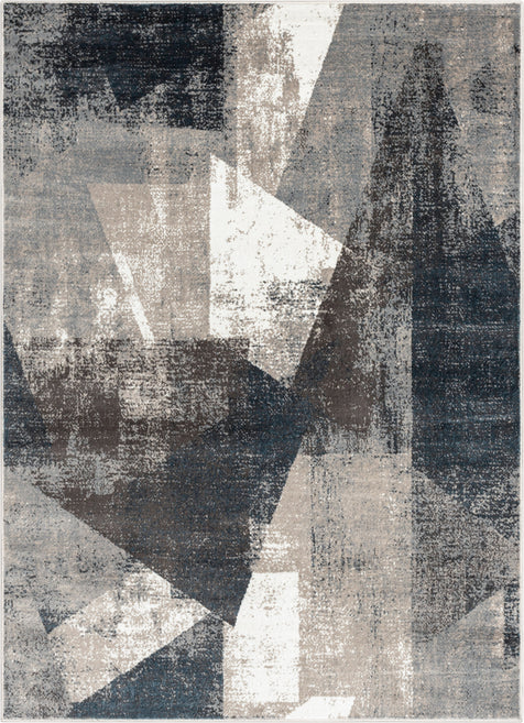 Kye Modern Abstract Geometric Grey Rug