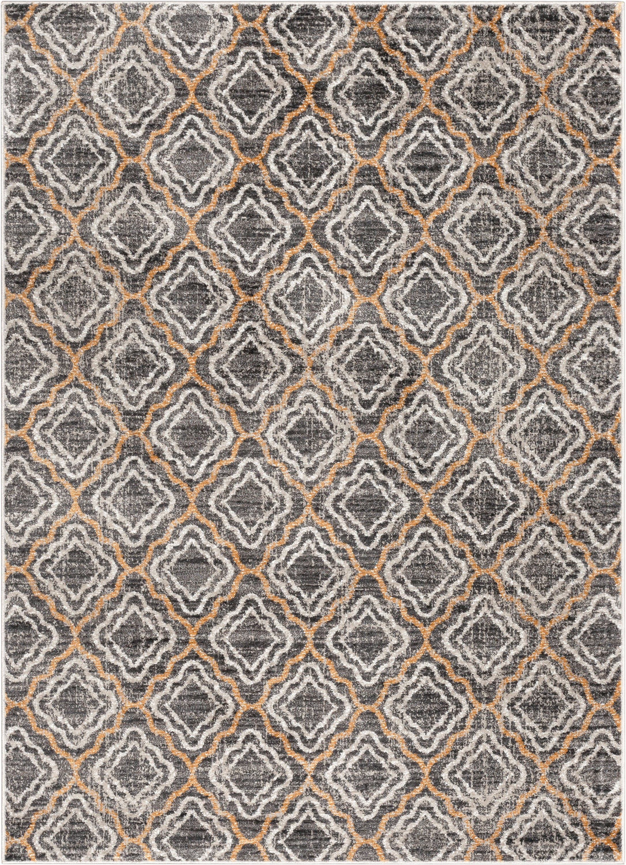 Rowan Moroccan Lattice Trellis Grey Rug