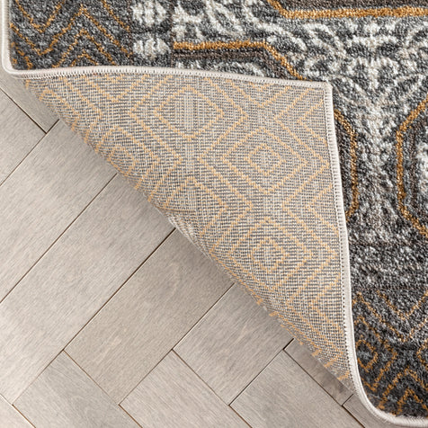 Rhea Moroccan Lattice Trellis Grey Rug