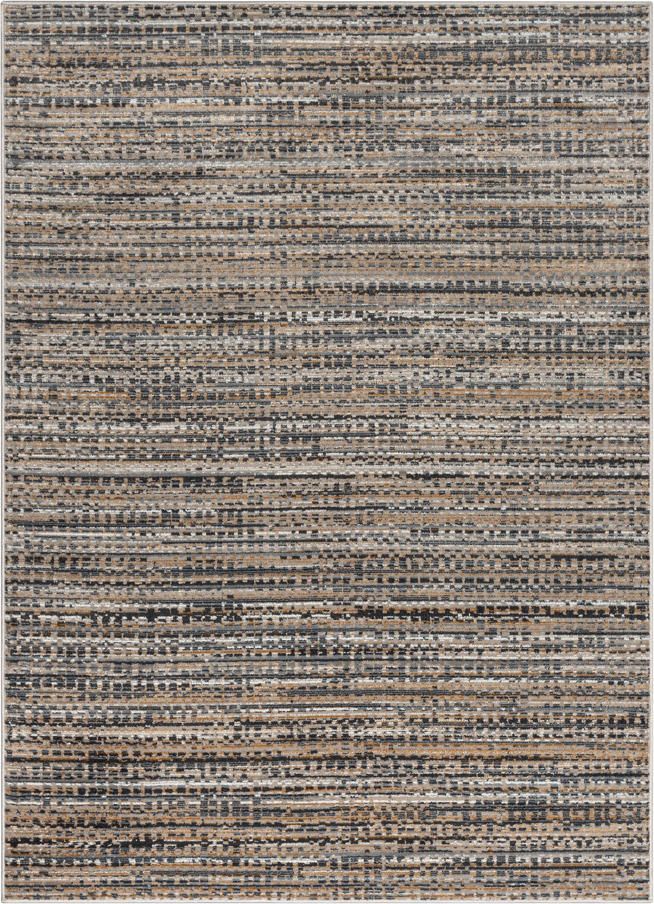 Zia Modern Abstract Striation Grey Beige Rug