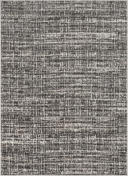 Zia Modern Abstract Striation Grey Rug