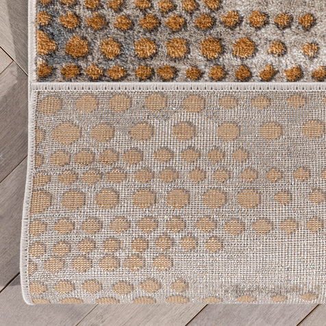 Custom Size Runner Elyse Abstract Modern Dots Grey Choose Your Width x Choose Your Length Hallway Runner Rug