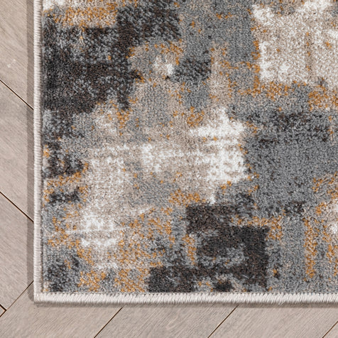 Custom Size Runner Lilith Abstract Modern Grey Choose Your Width x Choose Your Length Hallway Runner Rug