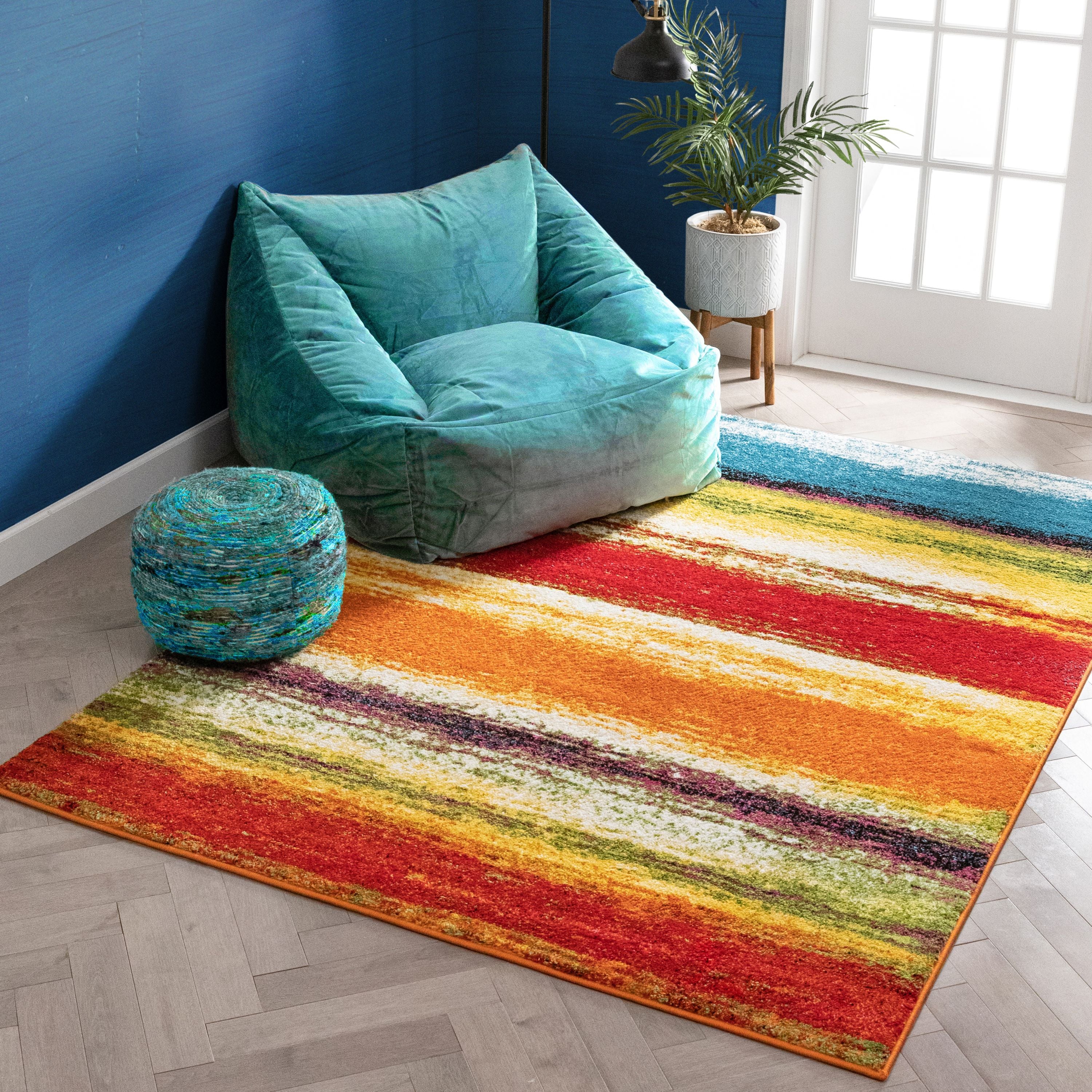 Unbelievable Multi Modern Bright Rug