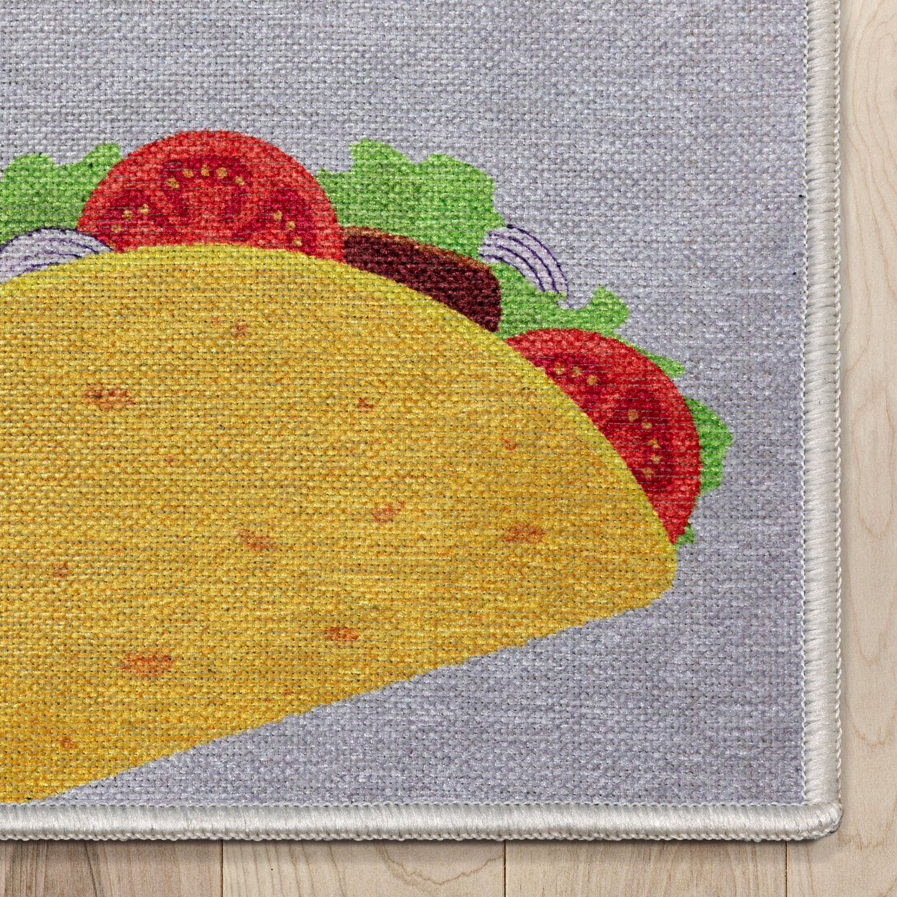 Multi Tacos Novelty Multi Pink Flat-Weave Rug