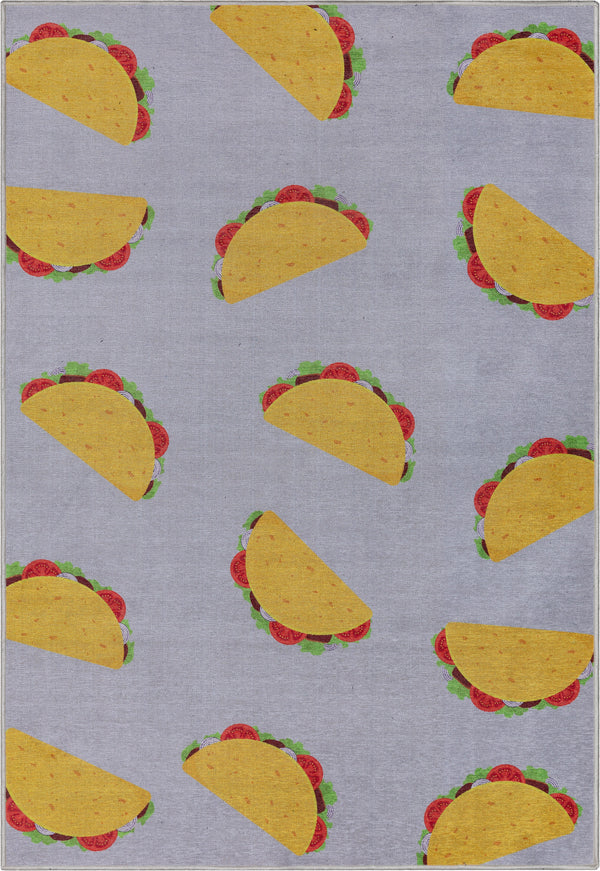 Multi Tacos Novelty Multi Pink Flat-Weave Rug