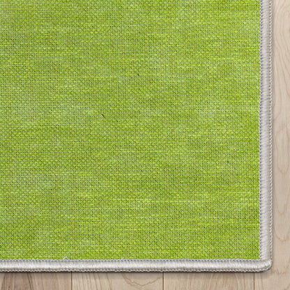 Avocado Novelty Green Flat-Weave Rug