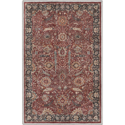 Liana Vintage Oriental Red Flat-Weave Rug