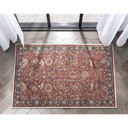 Liana Vintage Oriental Red Flat-Weave Rug