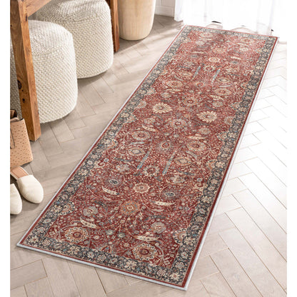 Liana Vintage Oriental Red Flat-Weave Rug