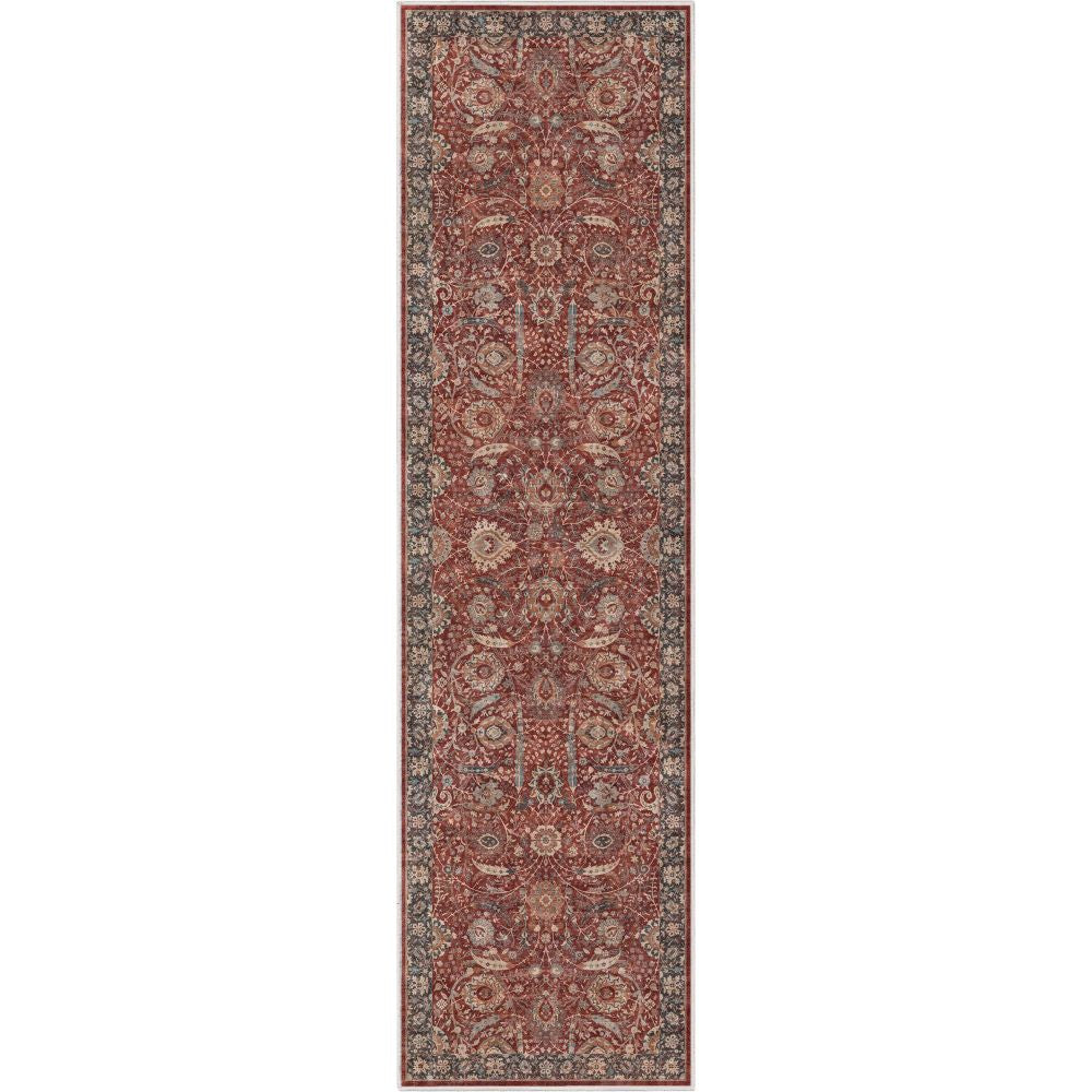 Liana Vintage Oriental Red Flat-Weave Rug