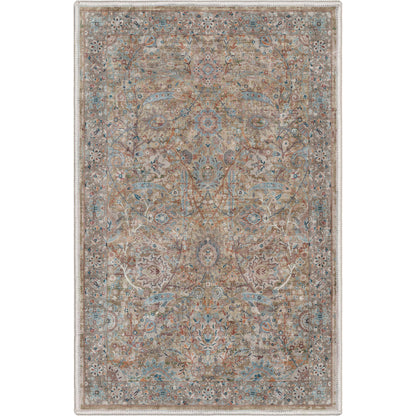 Emilia Vintage Persian Floral Blue Flat-Weave Rug