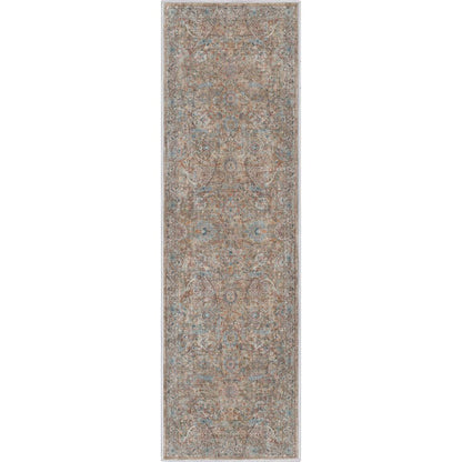 Emilia Vintage Persian Floral Blue Flat-Weave Rug