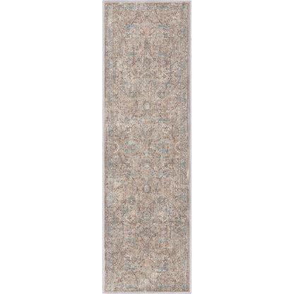 Emilia Vintage Persian Floral Ivory Flat-Weave Rug