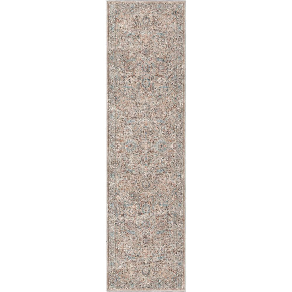 Emilia Vintage Persian Floral Ivory Flat-Weave Rug