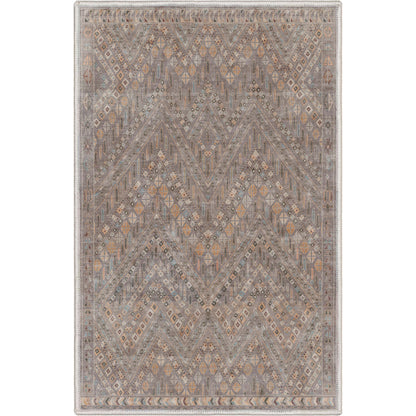 Anya Vintage Tribal Chevron Grey Flat-Weave Rug