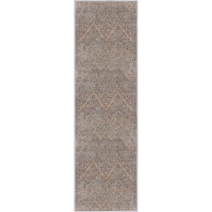 Anya Vintage Tribal Chevron Grey Flat-Weave Rug