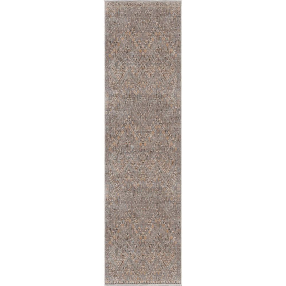 Anya Vintage Tribal Chevron Grey Flat-Weave Rug