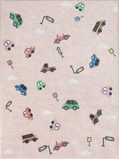 Traffic Modern Blush Kids Flat-Weave Rug